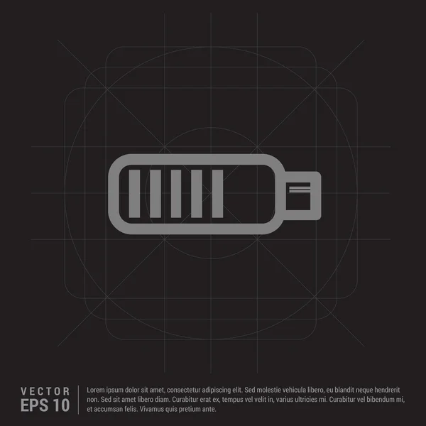 Batterij opladen pictogram — Stockvector