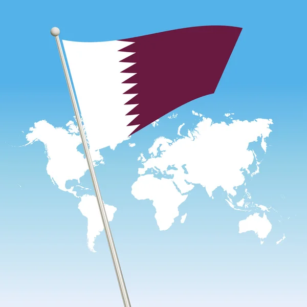 Qatar vlag symbool — Stockvector