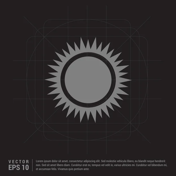 Sun, solar symbol icon — Stock Vector
