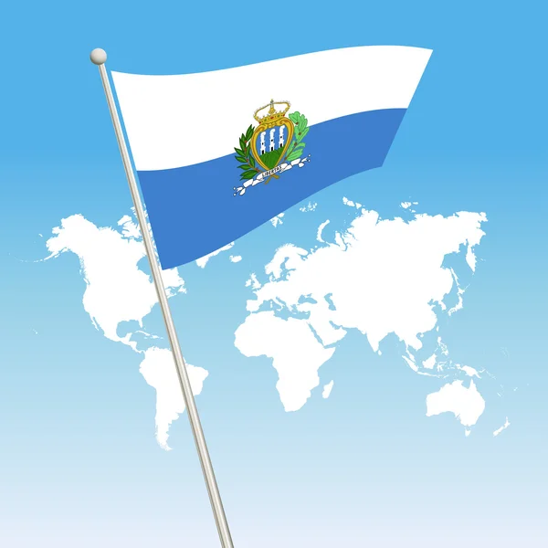 San Marino flag symbol — Stock Vector