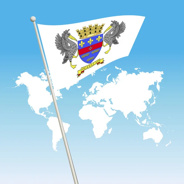 Σύμβολο σημαία Άγιος Βαρθολομαίος — Διανυσματικό Αρχείο