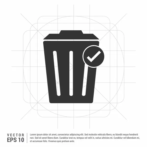 Icône panier poubelle — Image vectorielle