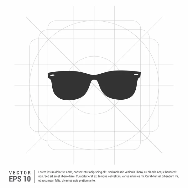 Lunettes de soleil, icône de lunettes — Image vectorielle