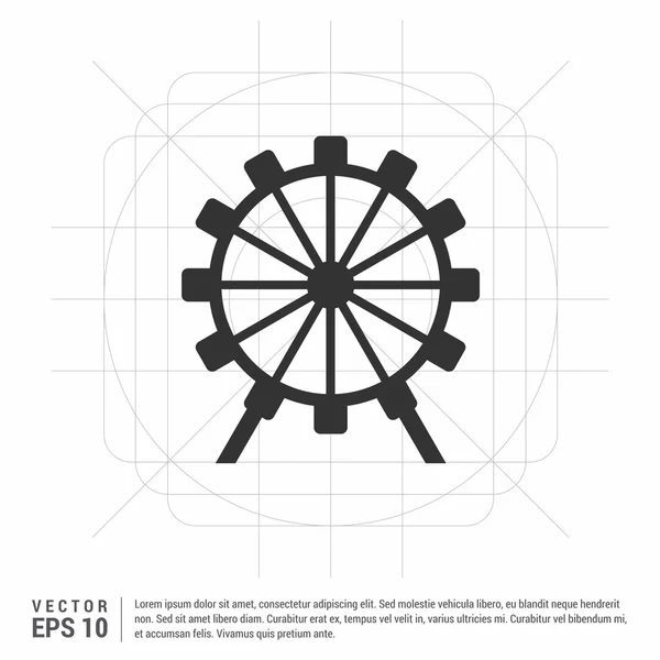 Icône roue juste — Image vectorielle