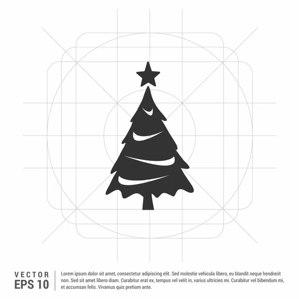 Icône arbre de Noël — Image vectorielle