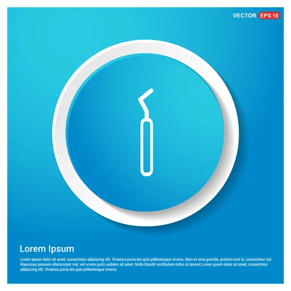 Dental sickle probe tool icon — Stock Vector