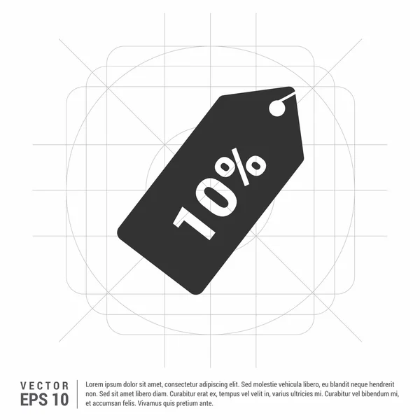 Etiqueta de venta con 10 por ciento signo — Vector de stock