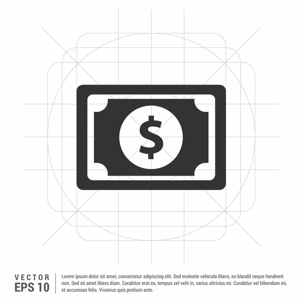 Dollar geld pictogram — Stockvector
