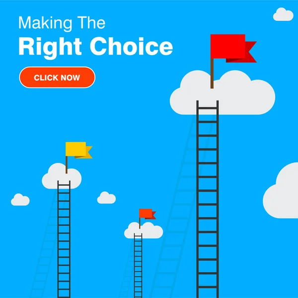 Making the Right Choice illustration — Stock Vector