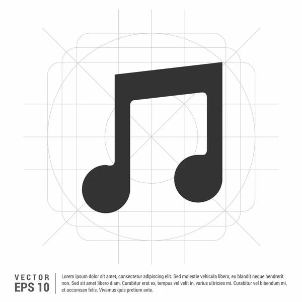 Icône notes de musique — Image vectorielle