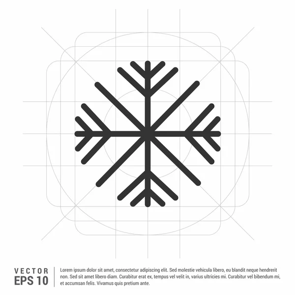 Hiver icône flocon de neige — Image vectorielle