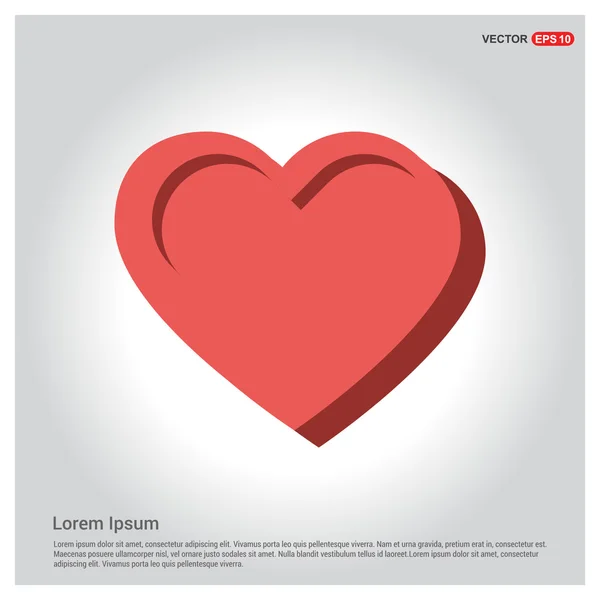 Corazón de San Valentín para tarjeta de felicitación — Vector de stock