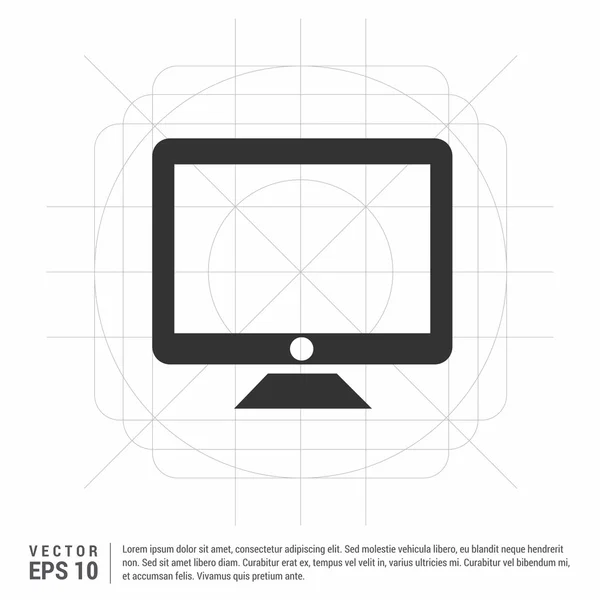 デスクトップ コンピューターのアイコン — ストックベクタ