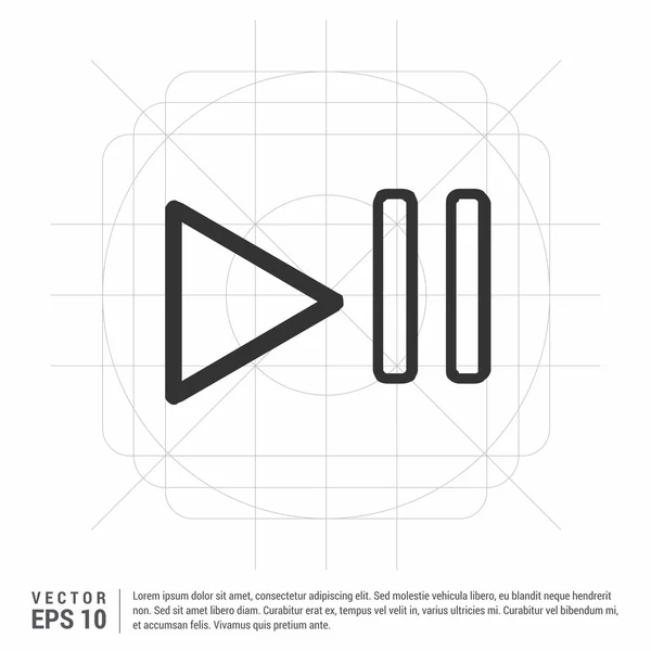 Pausa ícone media player —  Vetores de Stock
