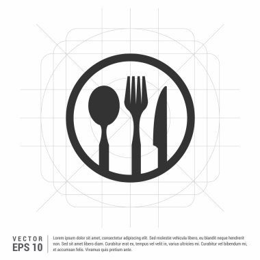 Öğle yemeği saat simgesi