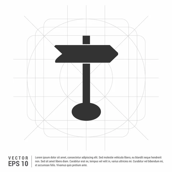 Icône de signalisation, design plat — Image vectorielle