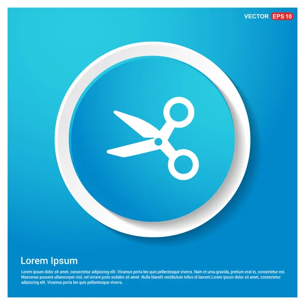 Pair of metal scissors icon — Stock Vector