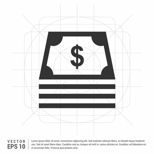 Icône argent dollar — Image vectorielle