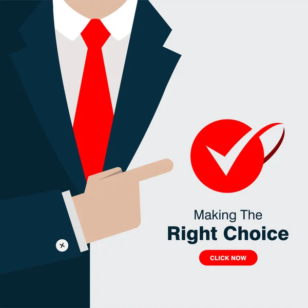 Making the Right Choice concept — Stock Vector