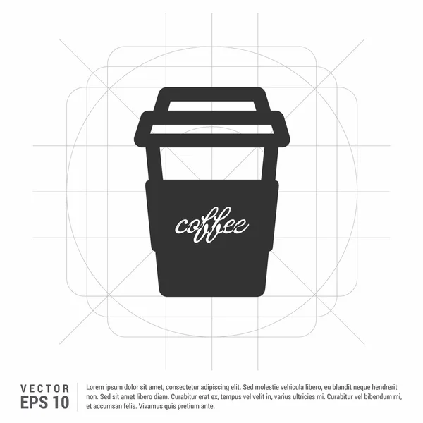 Ícone copo de café — Vetor de Stock