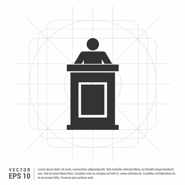 Speaker at rostrum icon Stock Vector Image by ©ibrandify 128782528