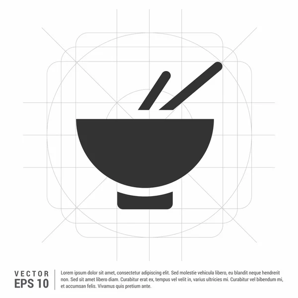 Aziatisch voedsel pictogram — Stockvector