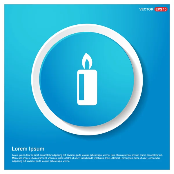 Christmas candle card web icon — Stock Vector