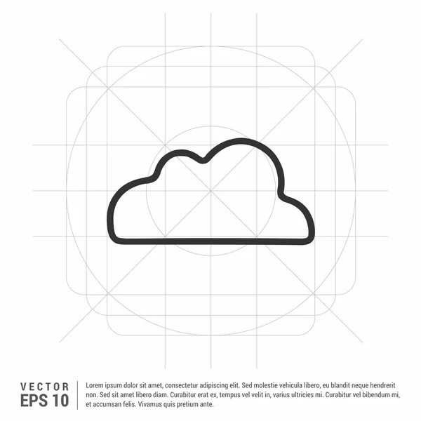 Icône web cloud — Image vectorielle