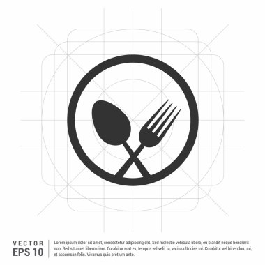 Öğle yemeği saat simgesi