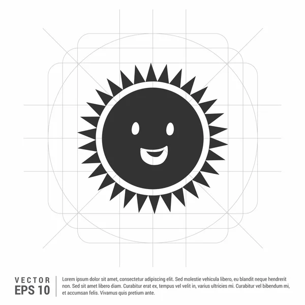 Ícone de sol sorridente —  Vetores de Stock