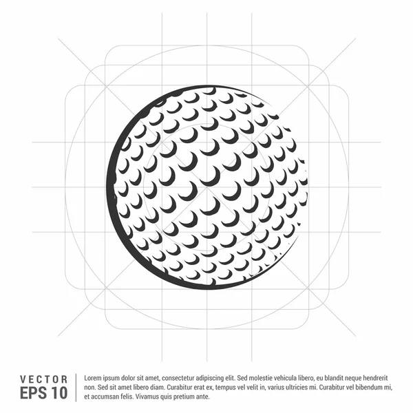 Icona della palla da golf — Vettoriale Stock
