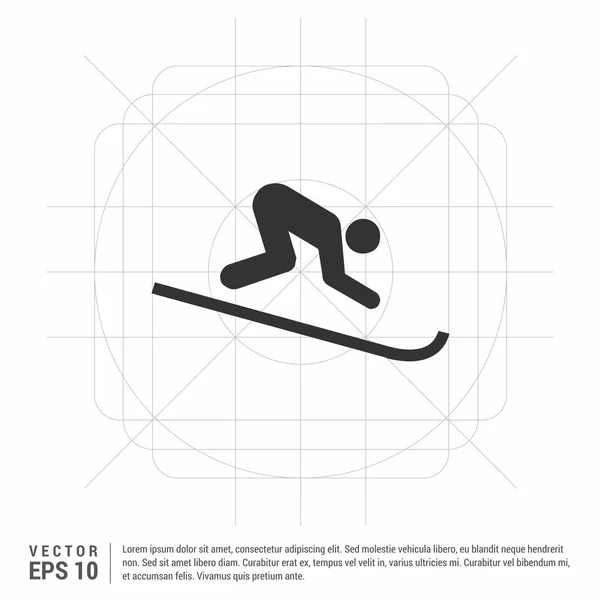 Skisprung-Ikone — Stockvektor