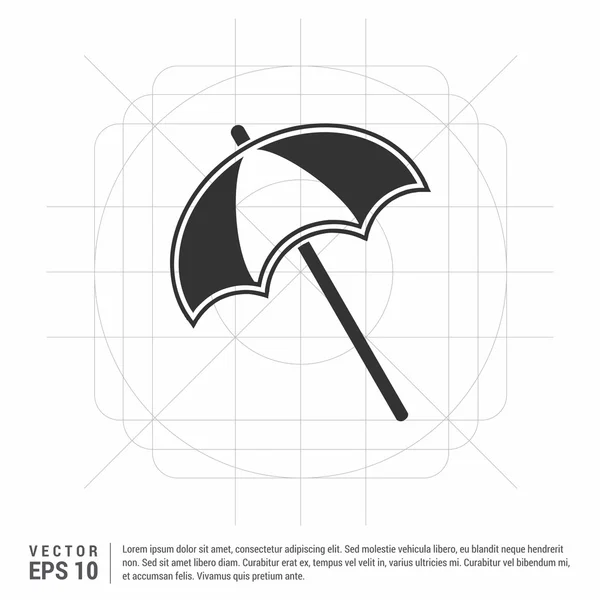 Ícone guarda-chuva de praia — Vetor de Stock