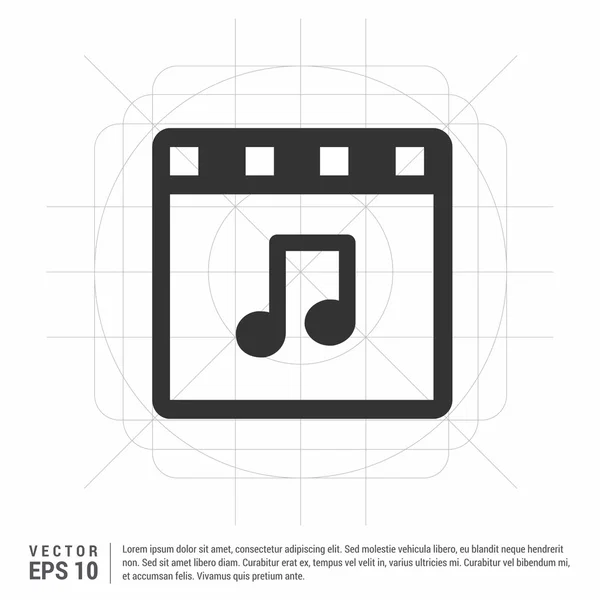 Música notas icono — Vector de stock