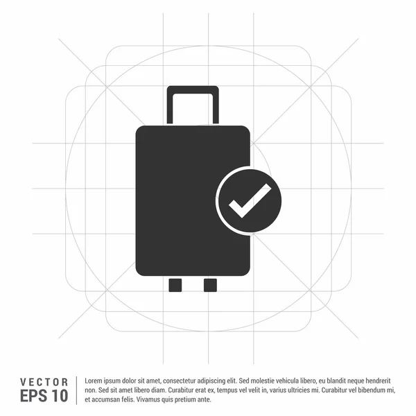Enregistrement dans l'icône bagage — Image vectorielle