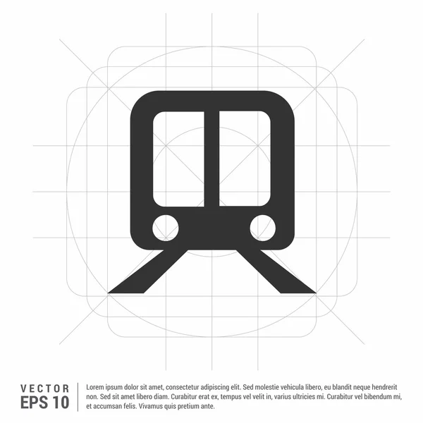 Значок пассажирского поезда — стоковый вектор