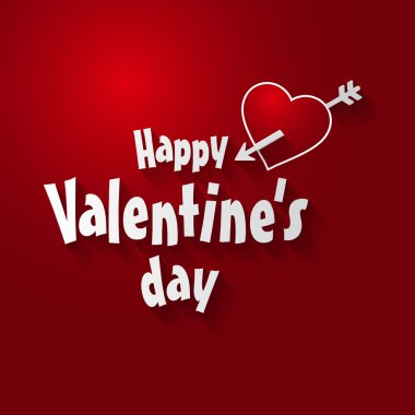 Sevgililer günün kutlu olsun tebrik kartı.