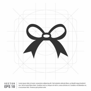 Beyaz kurdele yay simgesi.