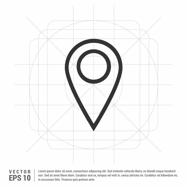 Mapa pin icono — Vector de stock