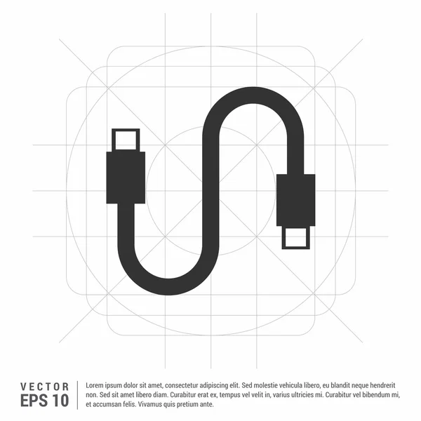 Значок кабеля USB — стоковый вектор