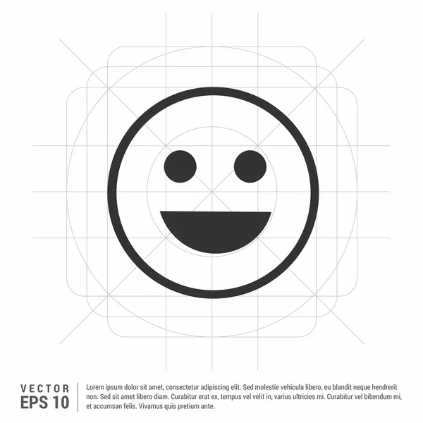 Happy smiley icoon — Stockvector