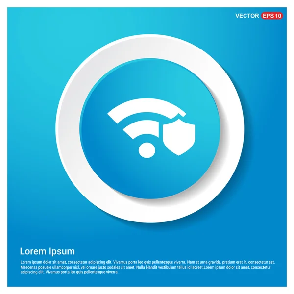 Biztonságos wifi hálózat ikon — Stock Vector