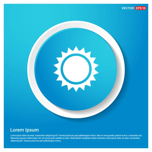 Verano sol web icono — Vector de stock