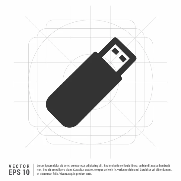 Icône de clé USB — Image vectorielle