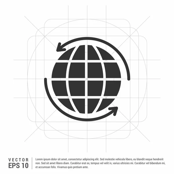 Icono de servicio mundial — Vector de stock