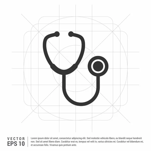 Medyczny stetoskop ikona — Wektor stockowy