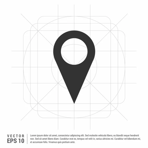 Mapa pin icono — Vector de stock