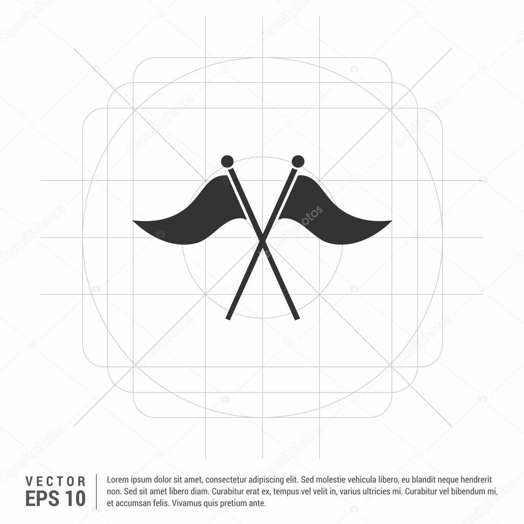 Golf flags logo icon. vector illustration