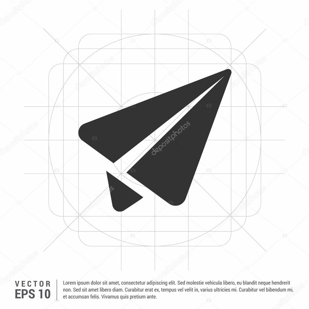 Paper airplane icon. vector illustration
