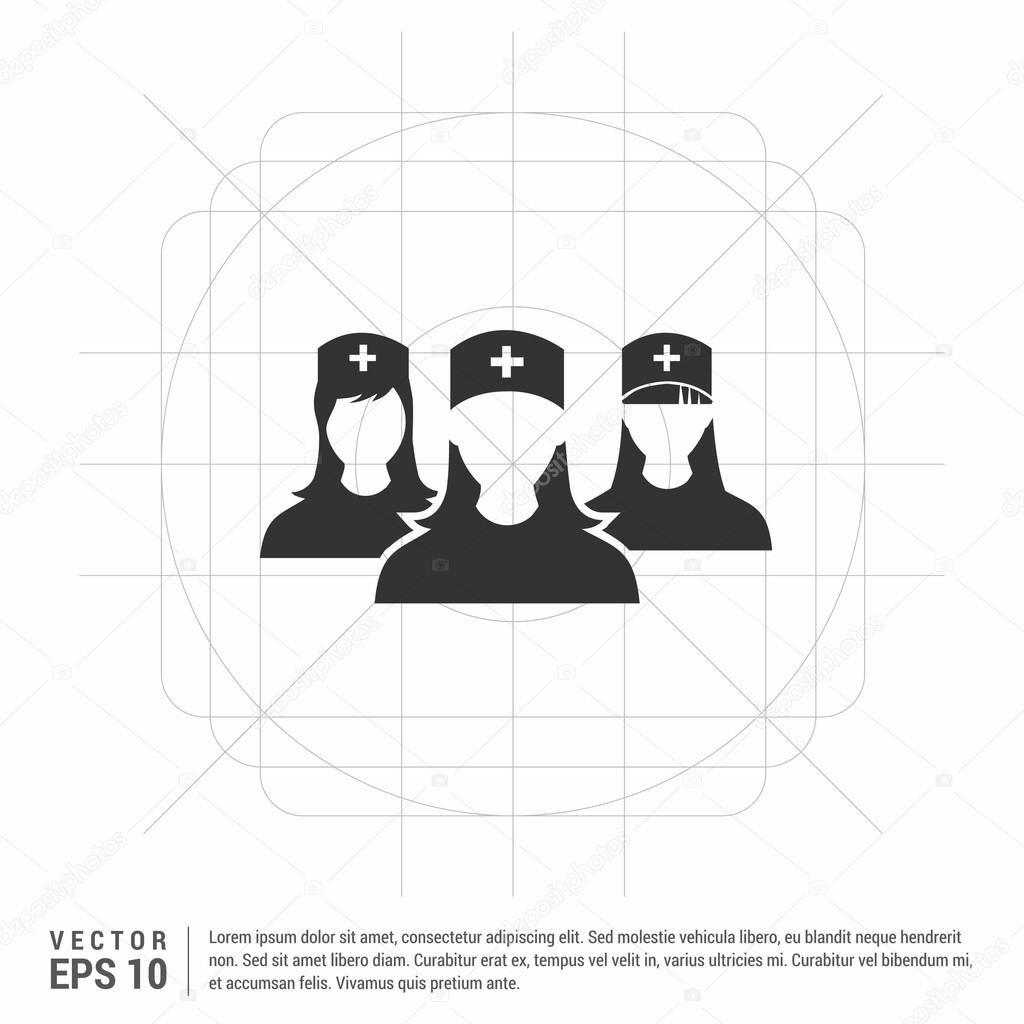 Doctors flat icon. Group of people icon. vector illustration
